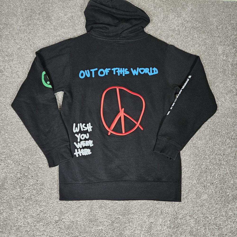 Astroworld Hoodie Adult M Thrills and Chills Black Embroidered Travis Scott